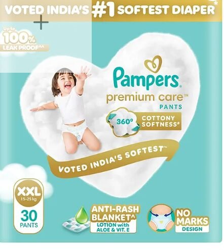 Pampers Premium Care Pants XXL 30 | No Marks Design | India's Softest Diaper