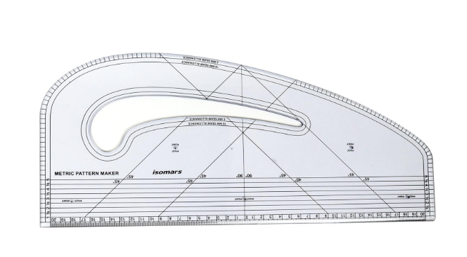 Isomars Pattern Master Curve for Neck Lines, Sleeve and Trouser Crotches Tailoring Pattern Maker