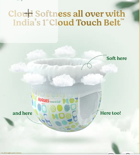 Mom's Pick Huggies Natural Soft Premium Baby Diaper Pants Extra Large - 126 Pieces - Image 2