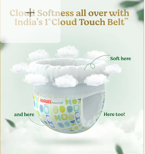 Huggies Natural Soft Premium Baby Diaper Pants Large - 100 Pieces - Image 2