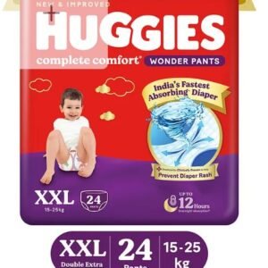Huggies Complete Comfort Wonder Pants, India's Fastest Absorbing Diaper | XXL Size, 24 Diapers