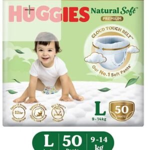 Huggies Natural Soft Premium Baby Diaper Pants Large - 50 Pieces
