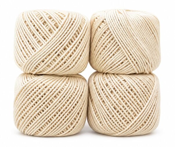 M Fabrics 4 Pcs Cotton Piping Thread Dori (2 mm / 18 No.) | Pack of 4 Spools for Tailoring, Sewing, Macrame Cord, Plant Hangers & Quilting Craft Work