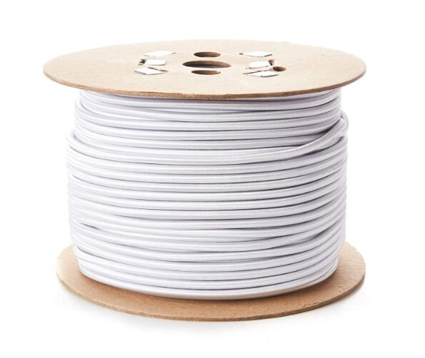 BOBBINY Round Elastic Cord for Scrunchies | 2MM Stretch Cord for Hair Ties, Sewing & DIY Projects | Strong & Soft Elastic Band 10 Meter (White) - Image 2