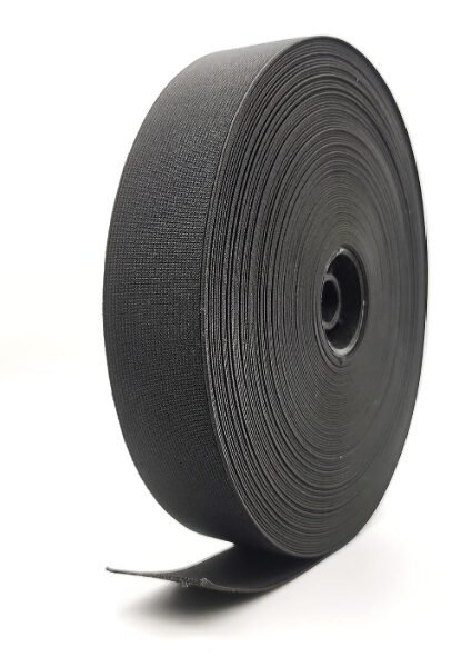 Bobbiny Braided Elastic Band Black Elastic (0.75 inch 25Meters.Black) Cord Heavy Stretch High Elasticity Knit Elastic Band, Ideal for Tailoring Sewing, Fashion Designing, Boutique, Stitching Black.