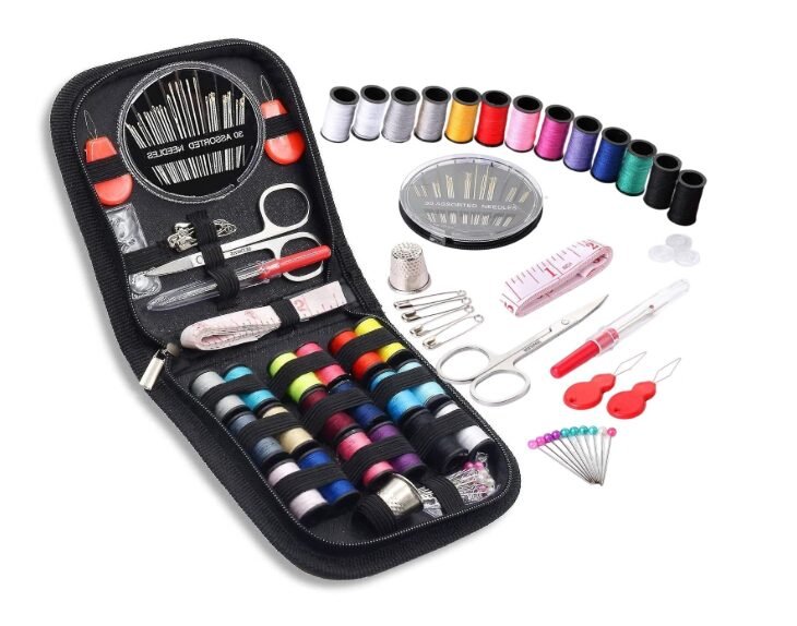 unBlast 67 Pcs Sewing Kit, Needle and Thread Box, Small & Portable Travel Sewing Kits Box, Tailoring Accessories, Emergency Stitching Kit, Travel Sewing Box, Stitching Items Box for Home, Ladies
