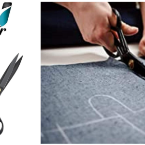 Jagger Black Color Premium Professional Scissor with Rubber Handle Grip Used for Tailoring Sewing Clothes Cutting Paper cutting for home and office use (10 INCH SCISSOR)
