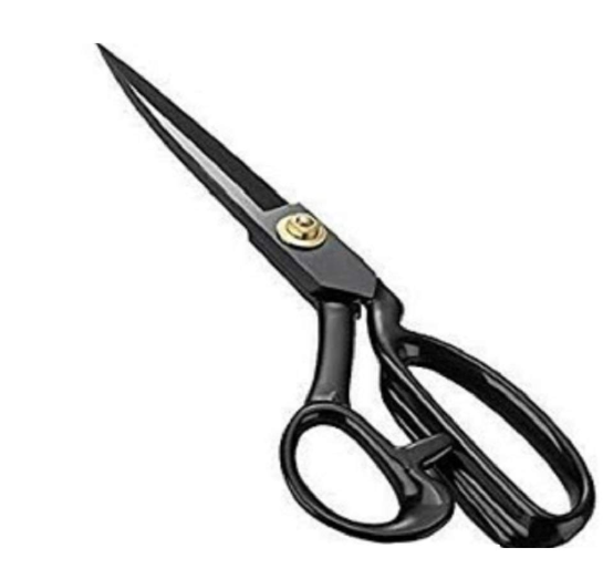 JAGGER Premium Professional Scissor with Rubber Handle Grip Used for Tailoring Sewing Clothes Cutting Paper Cutting (Size 10 inch, Black)