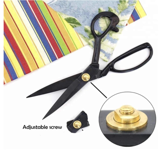 JAGGER Premium Professional Scissor with Rubber Handle Grip Used for Tailoring Sewing Clothes Cutting Paper Cutting (Size 10 inch, Black) - Image 2