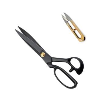 JAGGER Black Color Premium Professional Scissor with Rubber Handle Grip Used for Tailoring Sewing Cutting Clothes Paper Size 10 inch (Free Thread Cutter), Silver - Set of 1
