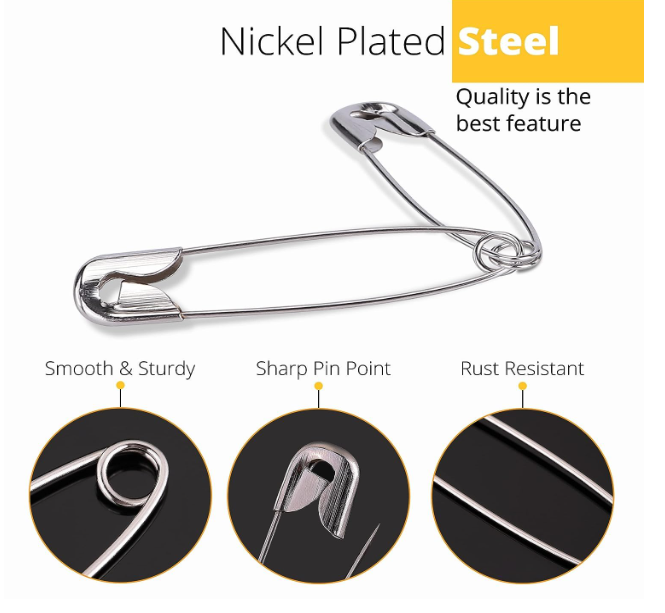 Mr Pen Safety Pins, Safety Pins Assorted, 300 Pack Silver and Golden Pins, Assorted Safety Pins, Safety Pin, Small Safety Pins, Safety Pins Bulk, Large Safety Pins, Safety Pins for Clothes - Image 3