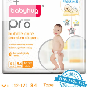 Babyhug Pro Bubble Care Premium Tape Style Diaper Extra Large - 84 Pieces - New & Improved Superior Fit