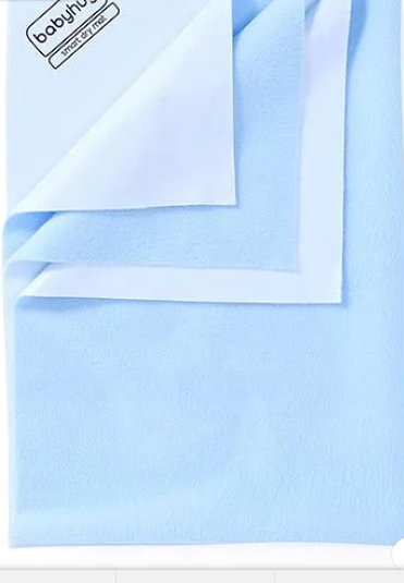 Babyhug Smart Dry Bed Protector Sheet Small - Sky Blue