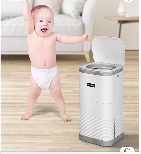 Babyhug Diaper Pail with Odor Lock Technology & Refill Bag - Capacity - 16L