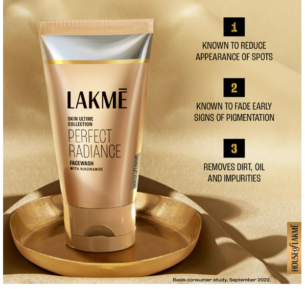 Lakme Perfect Radiance Brightening Facewash with 98% Pure Niacinamide Complex | For Glowing Skin with Glycerin | Known to Reduce Pigmentation | 100gm - Image 2