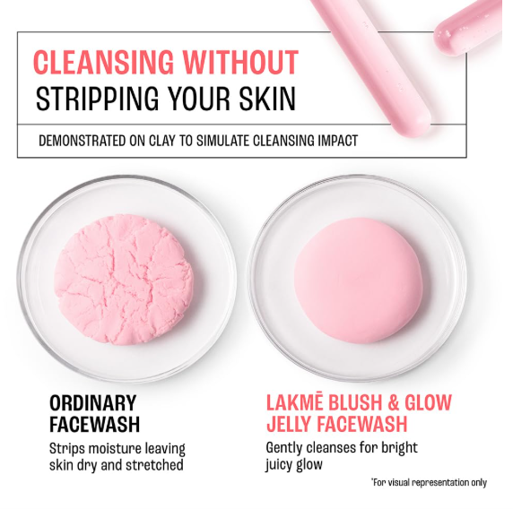 Lakme Blush & Glow Strawberry Refreshing Gel Face Wash 100 g|| With 100% Natural Fruit for Glowing Skin - Daily Gentle Exfoliating Facial Cleanser - Image 4
