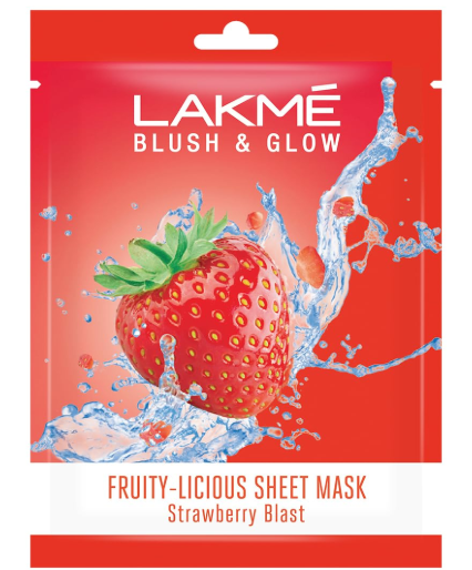 Lakme Blush & Glow Strawberry Sheet Mask|| 25 ml