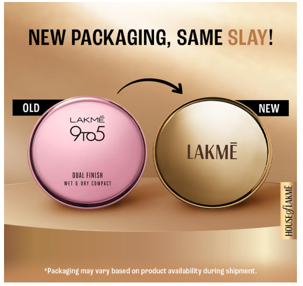 Lakme 9 To 5 Powerplay Priming 3in1 Powder Primer, Foundation & Compact, Lasting Matte, Silky Golden (9g) - Image 2