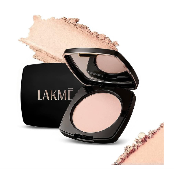 Lakme Forever Matte Compact, Smooth Finish, Lightweight Compact Powder That Lasts for 12 HrsFor A Natural Even Toned Look, Shell, 9g