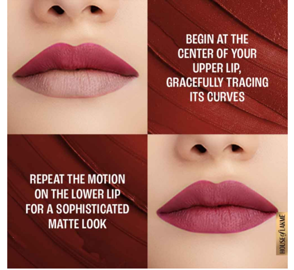 Lakme Forever Matte Lipstick, Waterproof, Non Drying, Creamy Matte Bullet Lipstick Made With French Rose Oil Extracts, Purple Diamond, 4.5g - Image 2