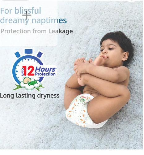 LuvLap Baby Diaper Pants, Medium (M), 72 Count, Aloe Vera Lotion, 12hr Protection, White - Image 2