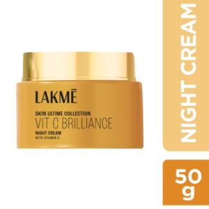 Lakme Vitamin C Brilliance Night Cream with Vitamin C 50G, healthy, glowing skin