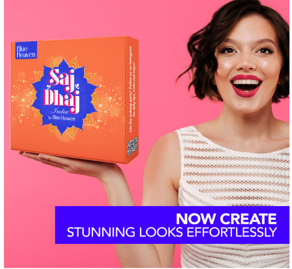 Blue Heaven Saj Dhaj Festive Makeup Kit for Women | Full Face Makeup Kit Combo Set | Natural Medium Tone | Pack of 10 | Long Lasting Beauty Makeup Gift Set for Girls | 19g + 26.3ml - Image 3