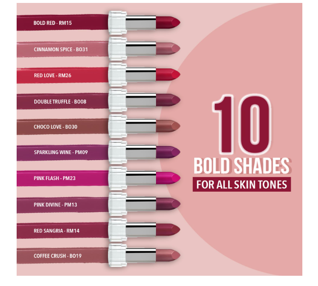 Blue Heaven Matte Love Mini Lipsticks pack of 10 | Long Lasting, Hydrating & Moisturizing Mini Roll on Lipsticks for Women | Soft-Matte Finish | 13g - Image 2