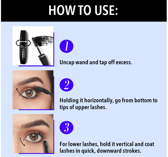 Blue Heaven 10X Volumising Mascara | Waterproof & Smudge Proof | Light Weight Formula | Long Lasting Mascara for Women | Stays Upto 12 Hrs | 8ml (Pack of 2) - Image 2