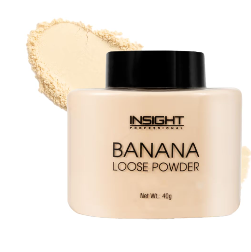 INSIGHT Banana Loose Powder 40g | Lightweight| Long-Lasting Coverage|Oil-Absorbing Finish| Reduces Shine| Suitable for All Skin Types