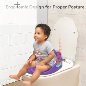 R for Rabbit Minimo Teddy Potty Seat for Kids Anti Slip BPA Free with Soft Cushion, Universal Fit Portable Potty Training Seat for Infant Weight Up to 40Kgs 1 to 7 Years (Purple Green)