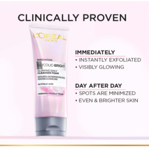 L'Oréal Paris Glycolic Bright Daily Foaming Face Cleanser, 100ml