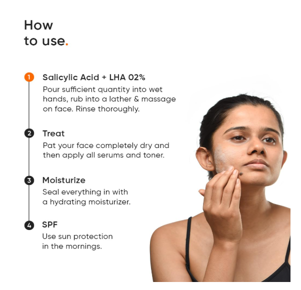 Minimalist Anti-Acne Salicylic Acid 2% Face Wash For Oily & Acne Prone Skin | With LHA for Pore Cleansing, Oil Control & Sebum Regulation | Cleanser for Women & Men | 100 ml - Image 4
