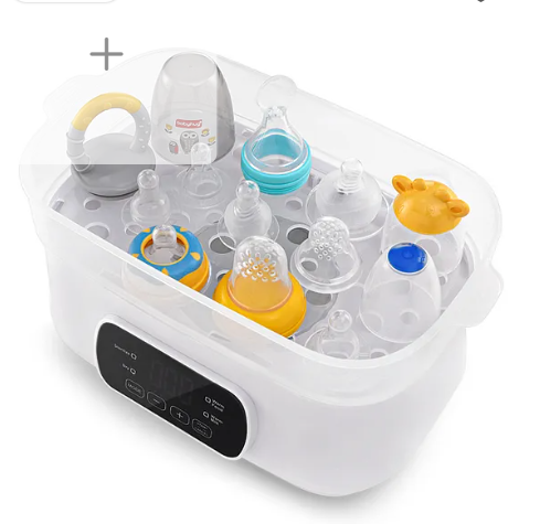 Babyhug 7 in 1 Sterilizer Warmer Cum Dryer - White| Milk & Food Warming| Egg Boiler| Auto Cut-off| Boil Veggies| Thaw Frozen Milk| Kills 99.9% Germs| Compartment for Accessories| Warrenty| 8 Bottles - Image 4