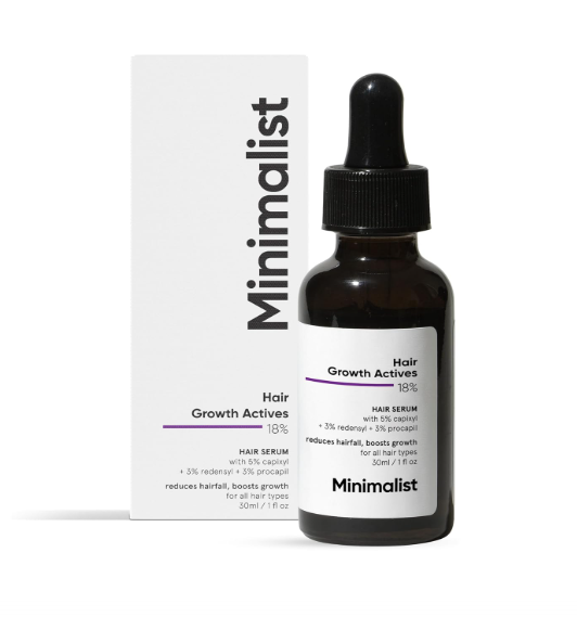 Minimalist Hair Growth Serum With 3% Redensyl, 3% Anagain, 3% Procapil, 5% Capixyl & 4% Baicapil 18% Hair Growth Actives | For Hair Fall Control | For Men & Women | 30 ml | 18% Hair Growth Actives