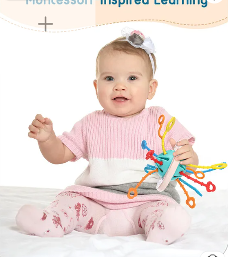 Babyhug Little Explorer UFO Teether Toy| Sensory Pull-String Teething Toy | BPA-Free Soft Silicone | Development & Hand-Eye Coordination | Paediatrician Approved| BIS Certified - Image 3