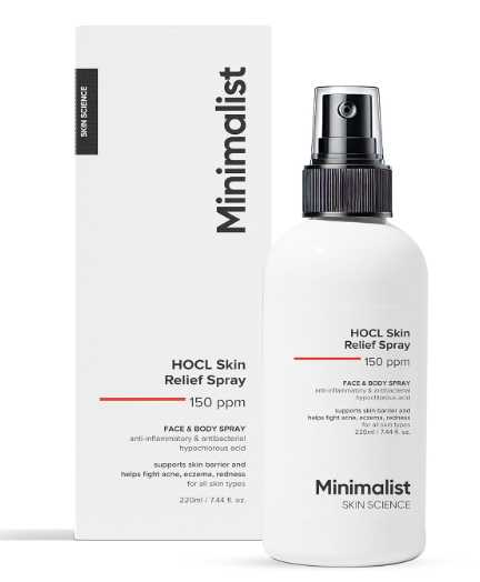 Minimalist Anti-Acne HOCL Face & Body Spray For Skin Relief | Soothing & Repairing Toner for Skin Barrier Support | Quick Relief from Acne Flare, Eczema & Redness with Hypochlorous Acid | Refreshing & Odor-Control | Suitable for All Skin Types | For Women & Men | 200 ml