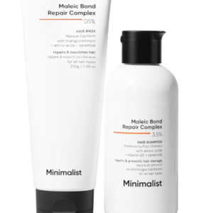 Minimalist Maleic Bond Repair Complex Shampoo & Conditioner Combo (Hair Shampoo & Mask) | Hair Care Kit | For Damaged, Dull and Dry Hair | For Women & Men