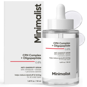 Minimalist Anti-Dandruff Hair Serum for Scalp | Pre Shampoo Treatment with CPH Complex & Oligopeptide 0.8% | With Elestab Advanced Anti Dandruff Molecule | For Women & Men | 50ml