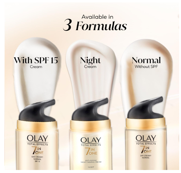 Olay Total Effects Day Cream |with Vitamin B5, Niacinamide, Green Tea, SPF 15 |Fights 7 signs of ageing for glowing, hydrated and younger looking skin with UV protection |Suitable for Normal, Dry, Oily & Combination skin |50 gm - Image 5