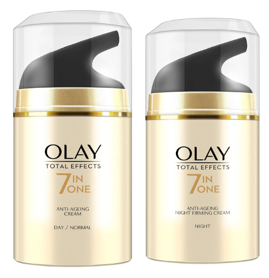 Olay Total Effects 7 in 1 Anti-Ageing Face Moisturizer Lotion for Women, Vitamin B3 & E, 50g|Hydrates, Evens Skin Tone & Reduces Fine Lines (50g, combo)