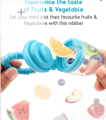 Babyhug Silicone Fruit and Food Nibbler - Blue - Image 4