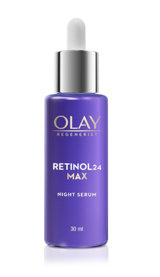 Olay Retinol24 Max Night Serum l Visibly Reduces Fine Lines in 7 Nights | Max Repair, Max Hydration l No Redness or Irritation | Fragrance Free l Normal, Oily, Dry and Combination Skin l 30ml