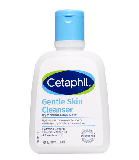 Cetaphil Gentle Skin Hydrating Face Wash 118ml, Paraben Free, Sulphate-Free Gentle Skin Hydrating Cleanser with Niacinamide, Vitamin B5 for Dry to Normal, Sensitive Skin