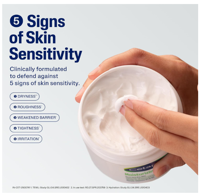Cetaphil Moisturising Cream for Face & Body,Dry to Normal skin, 250 gm, Paraben & Sulphate free, Niacinamide &Vitamin B5 - Image 3