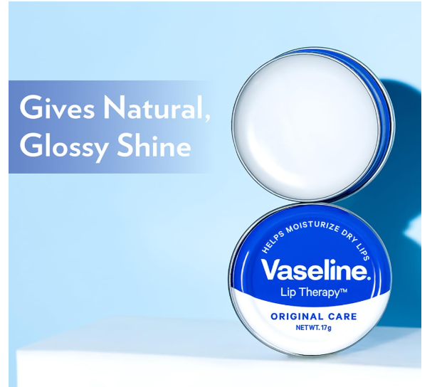 Vaseline Lip Tins Original Care, 17g | Infused with Vitamin E to Hydrate & Moisturize Dry Lips Transparent - Image 2