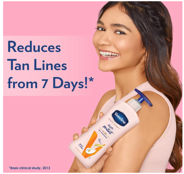 Vaseline Sun Protect SPF 30 Body Lotion, Reduces Tan Lines in 7 Days, UVA + UVB PA+++ Sun Protection, 85ml - Image 2