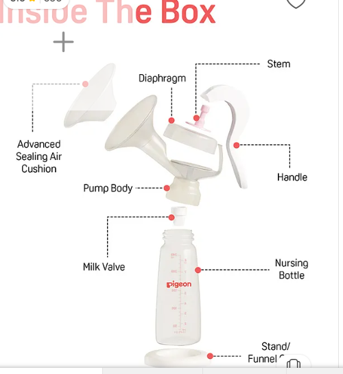 Pigeon Manual Breast Pump - White - Image 3