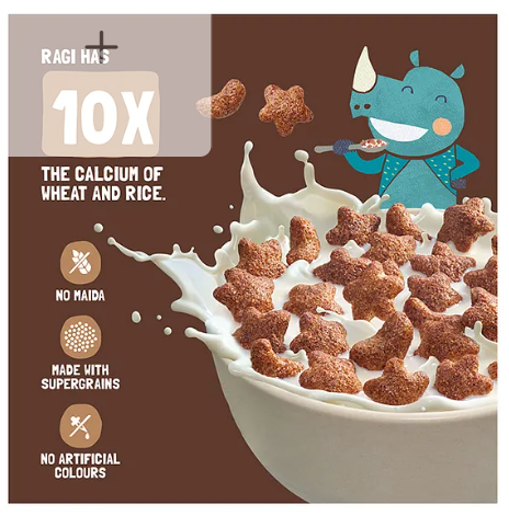Slurrp Farm Choco Crunch Cereal No Maida, No Refined Sugar Ragi Stars and Moons - 300 g - Image 2