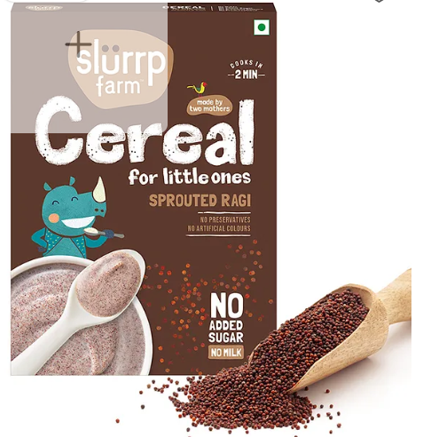Slurrp Farm Sprouted Ragi Powder | No Added Sugar, No Milk| 100% Natural Ragi Flour/Nachni Flour/Ragi Satva/Kodra/Taidalu/Kezhvaragu/Finger Millet Flour, 250 g
